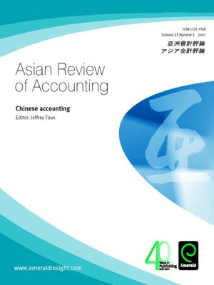 cover image of Asian Review of Accounting, Volume 15, Issue 1